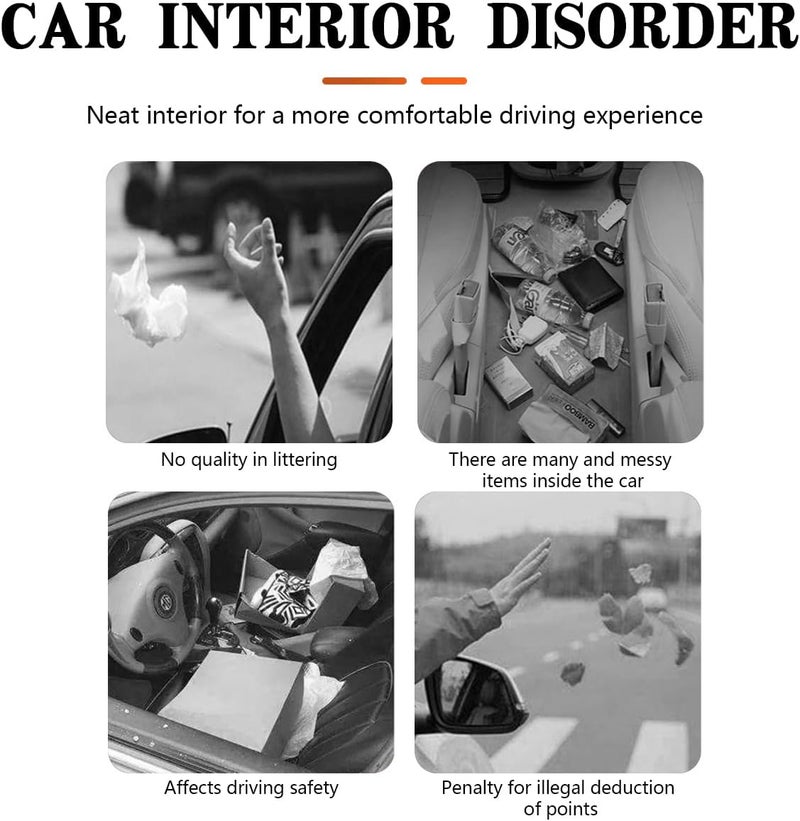 Bittwee Leather Foldable Hanging Car Trash Can - Mini Automotive Dustbin Organizer - Image 5