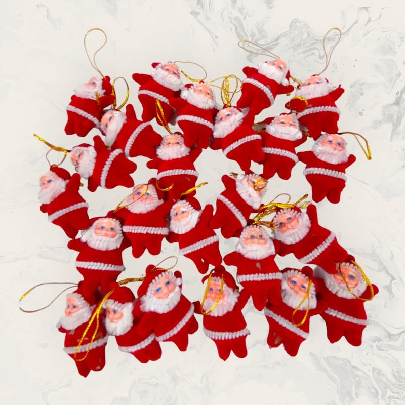 Evisha زينة شجرة عيد الميلاد إيفيشا 12 ميني سانتا كلوز قلادة زينة معلقة - Image 1