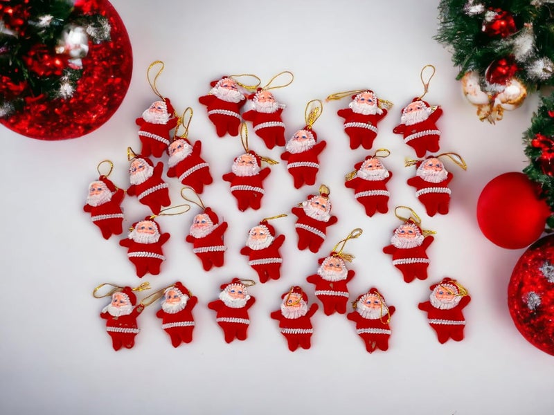 Evisha زينة شجرة عيد الميلاد إيفيشا 12 ميني سانتا كلوز قلادة زينة معلقة - Image 3