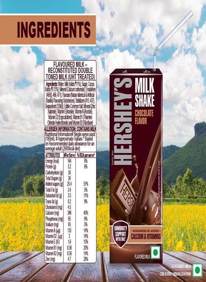HERSHEY'S Chocolate flavored Milkshake | Enriched with Calcium | 180ml - Image 2