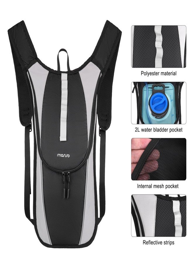 MOSISO Running Hydration Vest Backpack with 2L Water Bladder, Lightweight Hydration Pack with Adjustable Chest Straps, Water Daypack for Hiking Trail Climbing Running Race Cycling Biking, Black - Image 4
