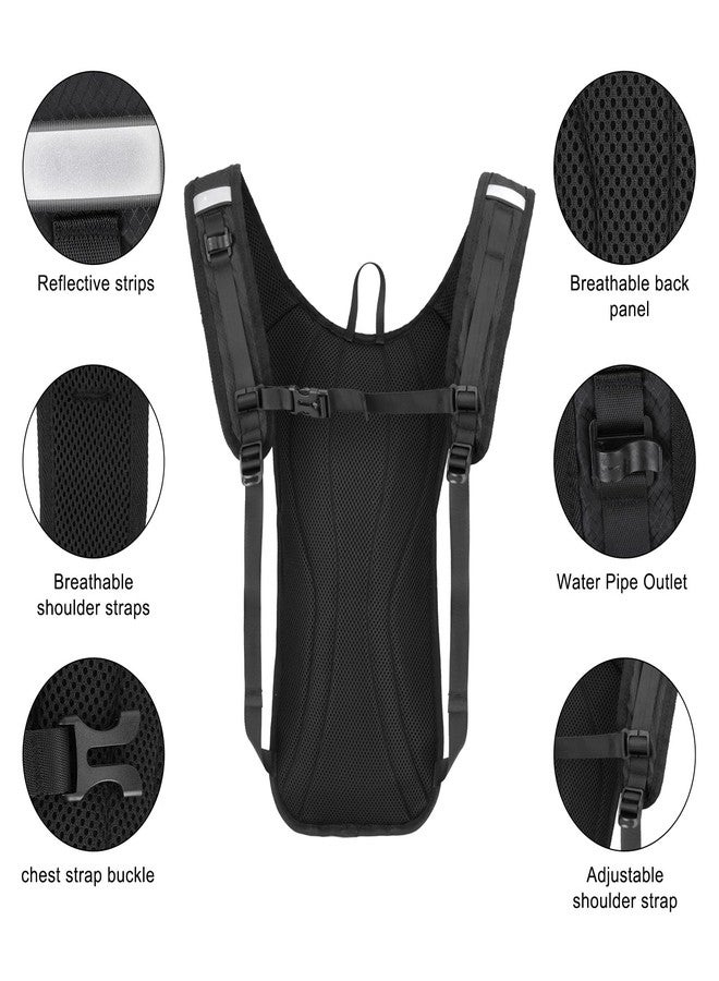 MOSISO Running Hydration Vest Backpack with 2L Water Bladder, Lightweight Hydration Pack with Adjustable Chest Straps, Water Daypack for Hiking Trail Climbing Running Race Cycling Biking, Black - Image 5
