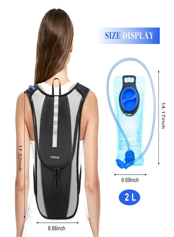 MOSISO Running Hydration Vest Backpack with 2L Water Bladder, Lightweight Hydration Pack with Adjustable Chest Straps, Water Daypack for Hiking Trail Climbing Running Race Cycling Biking, Black - Image 3