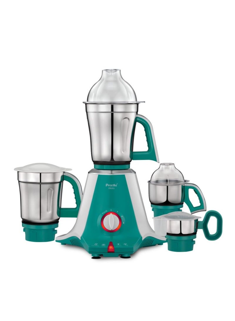 Preethi Aries MG 216 mixer grinder 750 watt, Green, 4 Jars, Vega W5 motor with 5yr Warranty & Lifelong Free Service  - Image 1