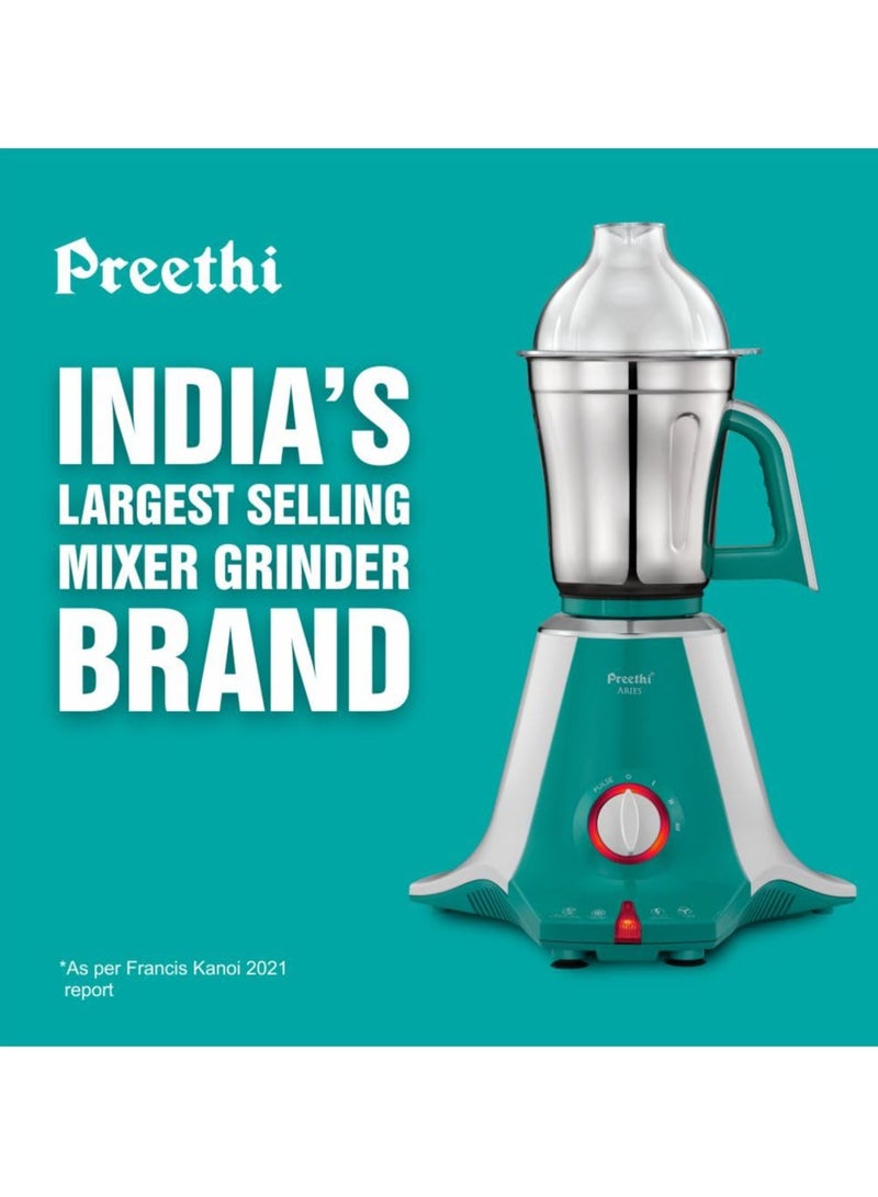Preethi Aries MG 216 mixer grinder 750 watt, Green, 4 Jars, Vega W5 motor with 5yr Warranty & Lifelong Free Service  - Image 4