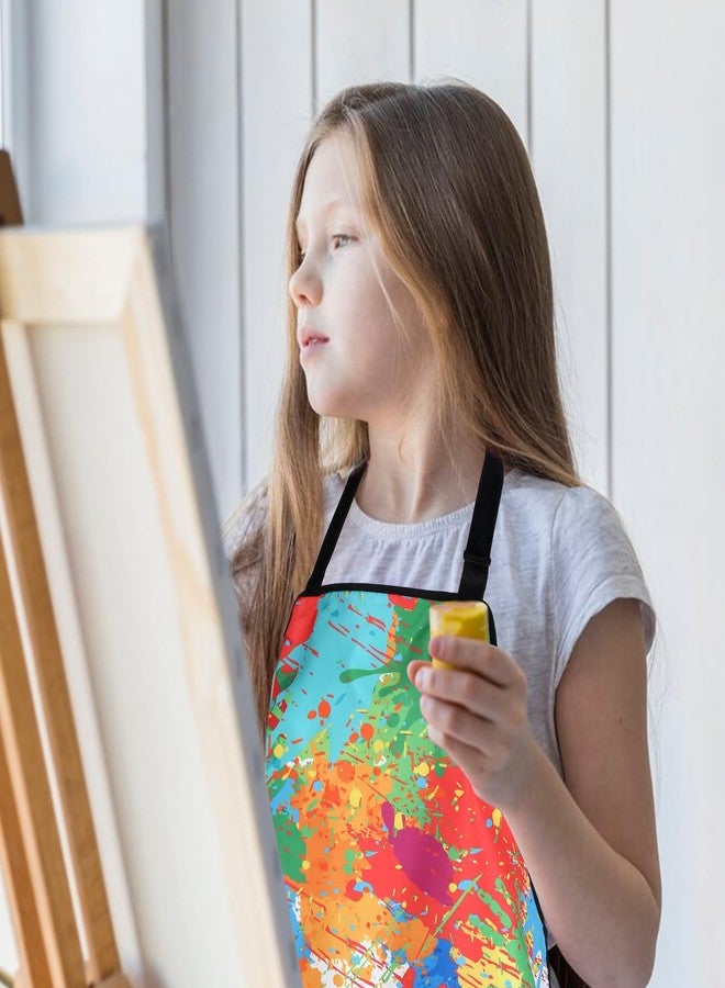 Molain Kids Aprons with Removable Sleeve Covers, Waterproof Toddler Smock with Pockets for Kids Cooking Painting Baking Crafting Art Gardening Adjustable - Image 4