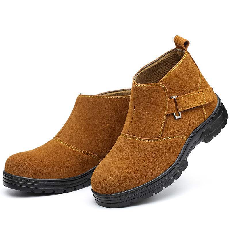 Welder Labor Protection Shoes Men'S Steel Toe Caps Anti-Smash, Anti-Puncture, Wear-Resistant, Anti-Scalding Work Shoes Construction Site Shoes - Image 1