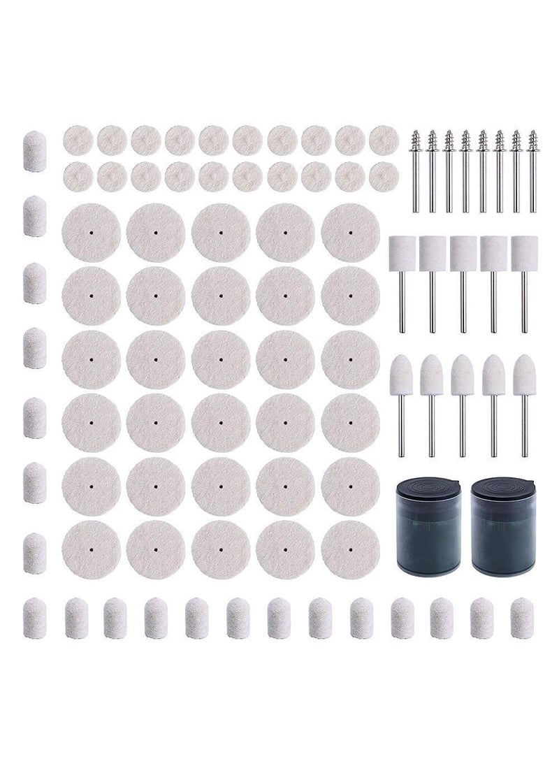DIY Crafts Diy Crafts 11289 India 302707169302 Polishing Buffing Pads Wheel Wool for Dremel Rotary Tool Kit, Multicolor, 90 Piece  - Image 3