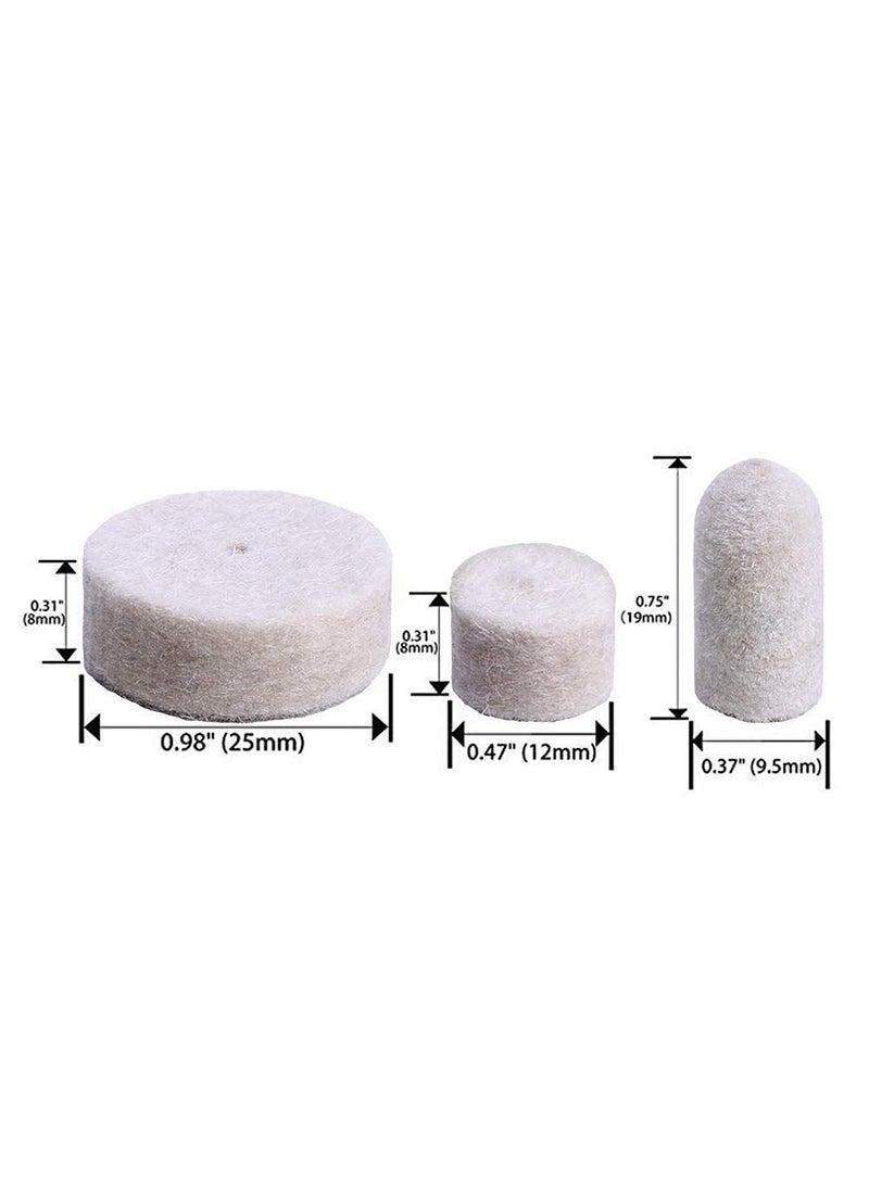 DIY Crafts Diy Crafts 11289 India 302707169302 Polishing Buffing Pads Wheel Wool for Dremel Rotary Tool Kit, Multicolor, 90 Piece  - Image 4