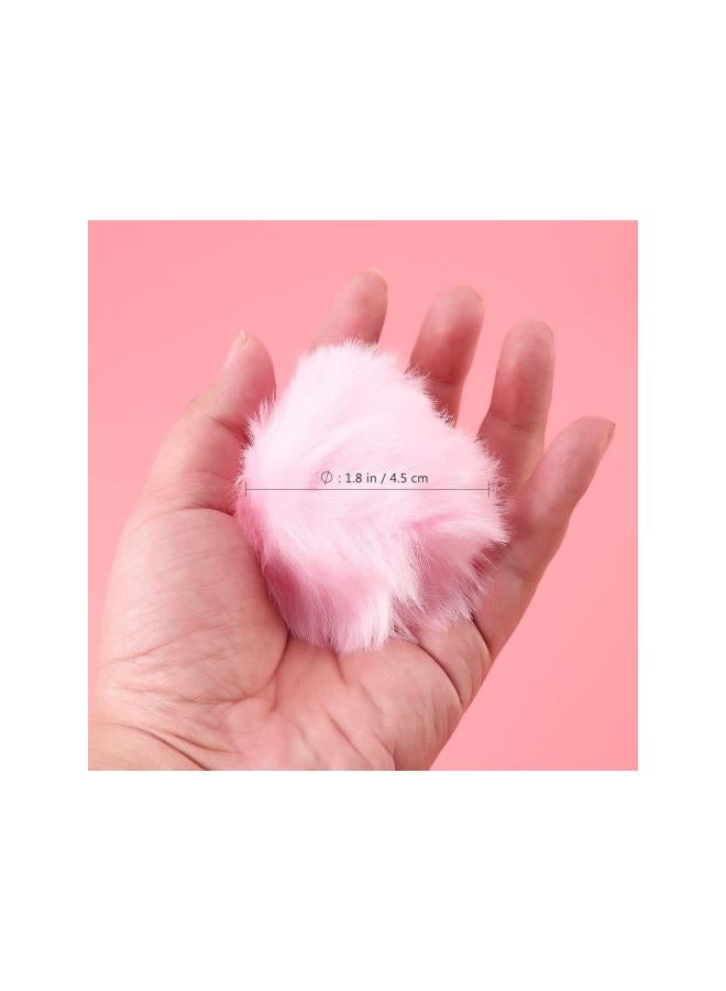 klarako 12pcs Faux Fur Pom Poms DIY Fluffy Ball for Knitting Hats Scarves Bags Charms - Image 5