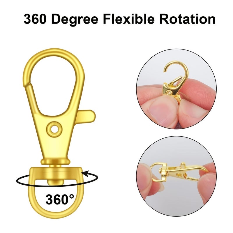 80 قطعة قابلة للدوران مقاس 1.38 بوصة من سلاسل المفاتيح DIY مع حلقات مفاتيح لحقائب الظهر هدية - Image 5