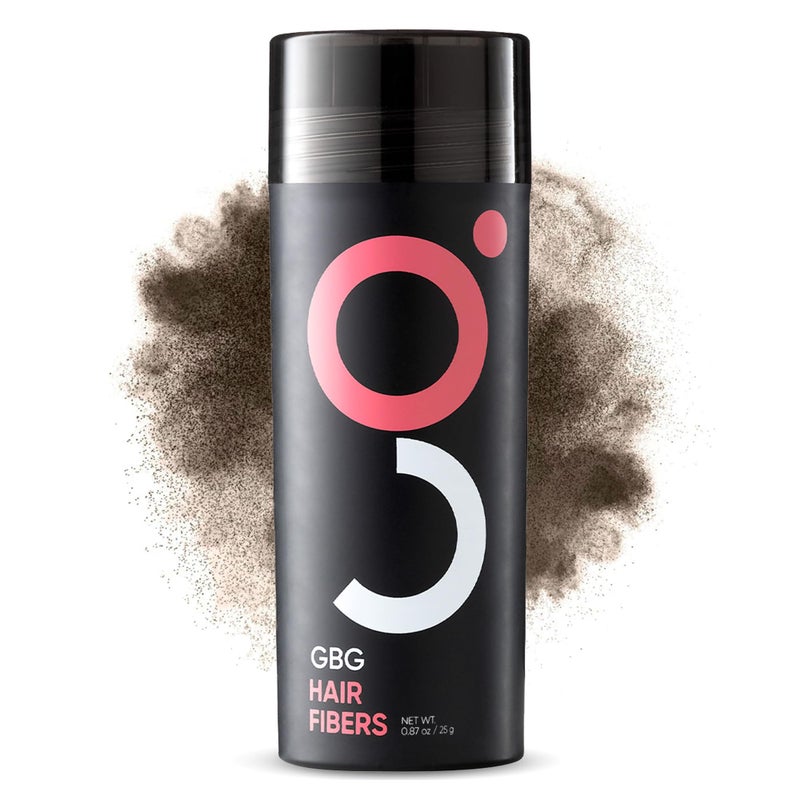 Get Back Gorgeous GBG Hair Fibers for Thinning Hair Bald Spots Medium Brown 25g Bottle Conceals Hair Loss Instant Cover Up Volume in 30 Seconds Hair Powder for Women Men Cruelty Free
