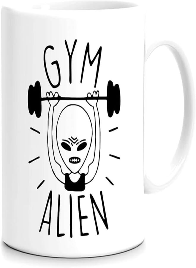 FMstyles Ceramic Gym Alien Mug (White)