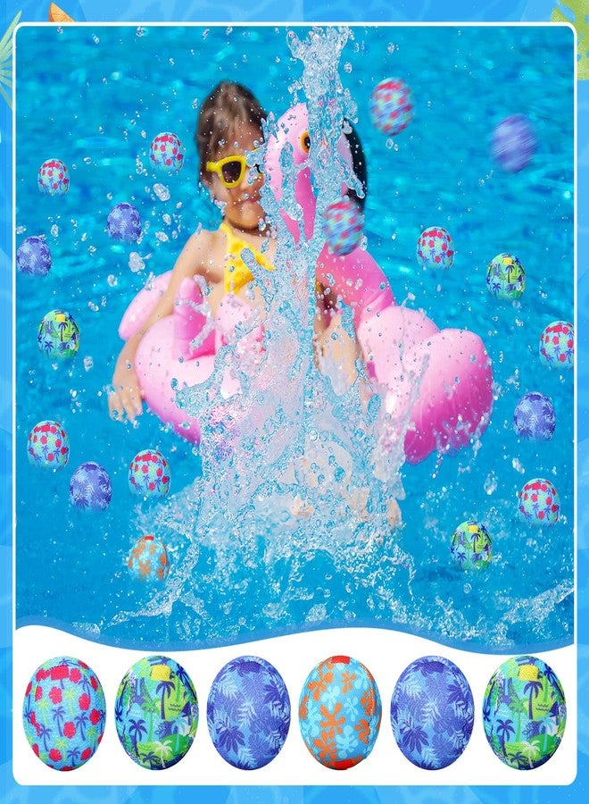 Vertintong 48 Pcs Water Splash Float Balls Reusable Pool Beach Toys Bulk 2 Inch Mini Bomb Absorbent Ball for Summer Beach Pool Party Favors Outdoor Soaking Game Activities - Image 4