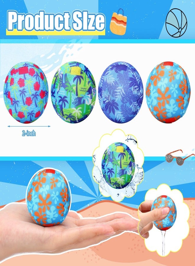 Vertintong 48 Pcs Water Splash Float Balls Reusable Pool Beach Toys Bulk 2 Inch Mini Bomb Absorbent Ball for Summer Beach Pool Party Favors Outdoor Soaking Game Activities - Image 3