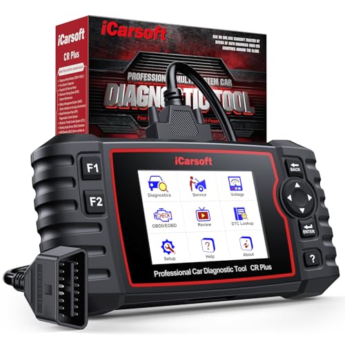 iCarsoft CR Plus OBD2 Scanner Diagnostic Tool, Code Reader for ABS Transmission Engine Airbag System. Car Scan Tool with EVAP and O2 Sensor Test,On-Board,Freeze Frame,Oil Reset-Free Update - Image 1