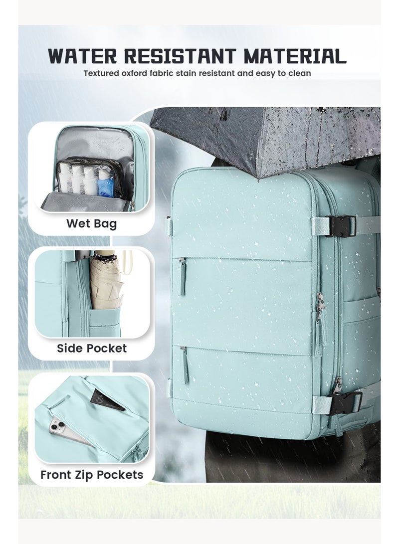 Travel Laptop Backpack for Men Women, Airplane Approved Travel Backpack Suitcase with Usb Charging Port,Carry On Backpack,Lightweight College 20L Luggage Bag 15.6inch Laptop backpack Gifts for Business - Image 4