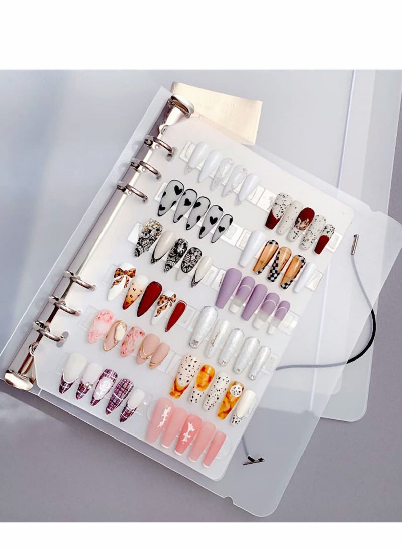 Bluejw Press on Nail Holder On Organizer Removable Loose-Leaf Storage Book for Fake Nail Display(Not Included Nail) - Image 1