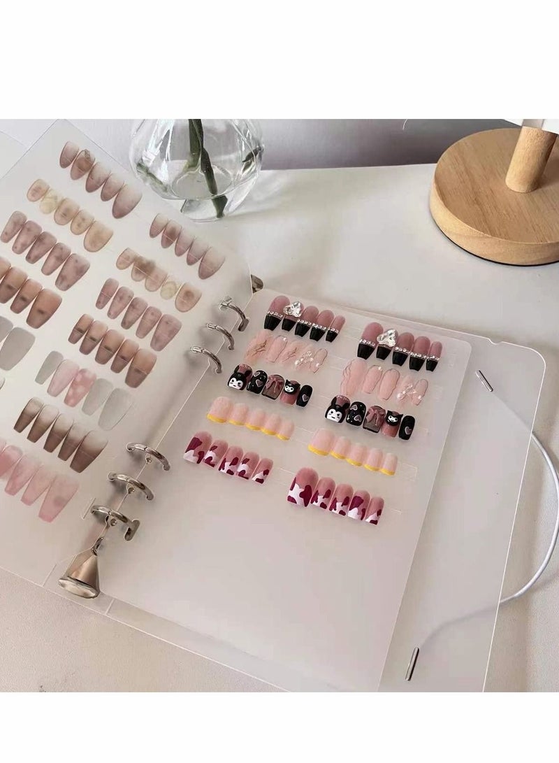 Bluejw Press on Nail Holder On Organizer Removable Loose-Leaf Storage Book for Fake Nail Display(Not Included Nail) - Image 5