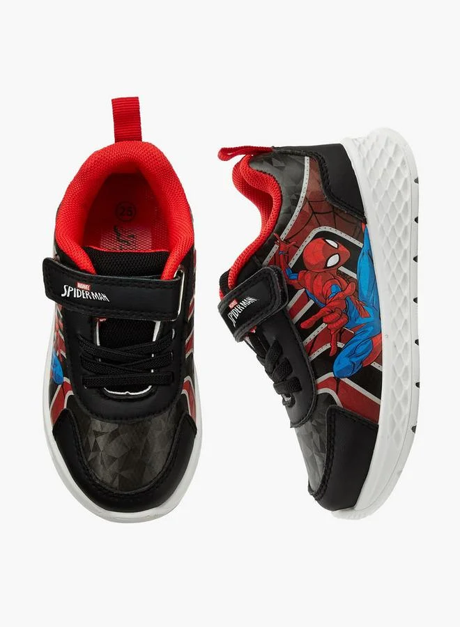 مارفل Boys Spider-Man Print Ankle School Sneakers