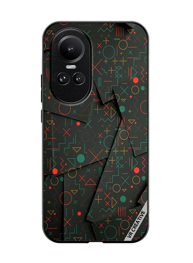VR CREATIVE Protective Case Cover For Oppo Reno 10 Geometric Circles Design Multicolour - Image 1