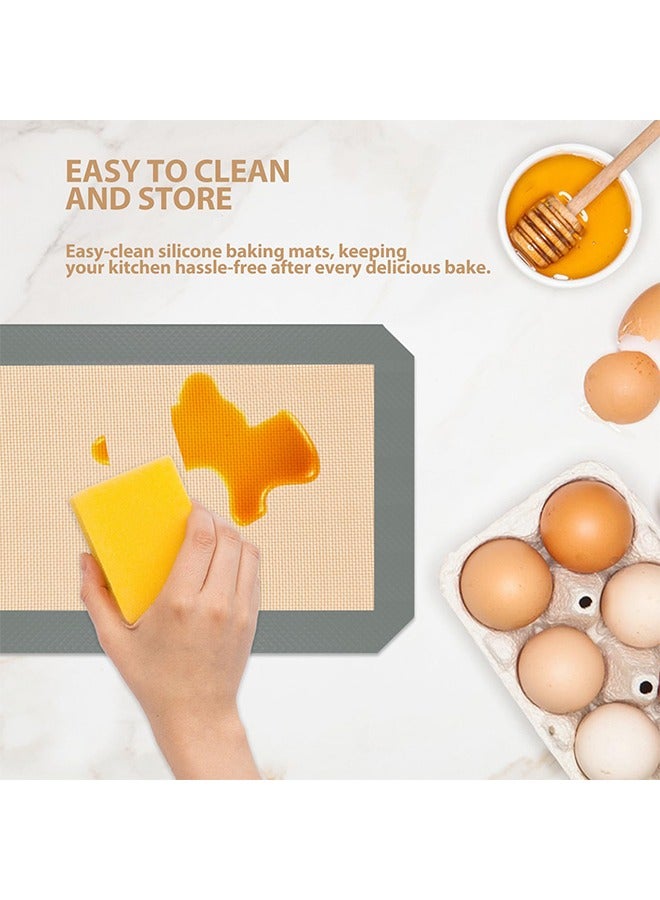 Silicone Baking Mat, Silicone Cookie Sheets for Baking, Reusable Baking Mat, Heat Resistant Nonstick Food Safe Baking Mat for Cookie, Bread, Pastry - Image 4