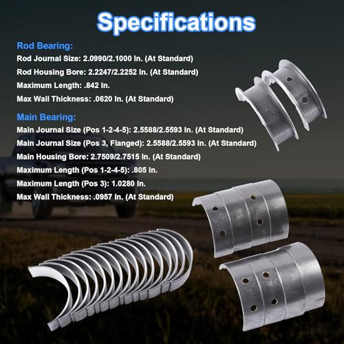 SUSUCAR STD Rod & Main Bearing Set CB663P MS2199P Fit for Chevy LS 4.8 5.3 5.7 6.0 6.2L - Image 4