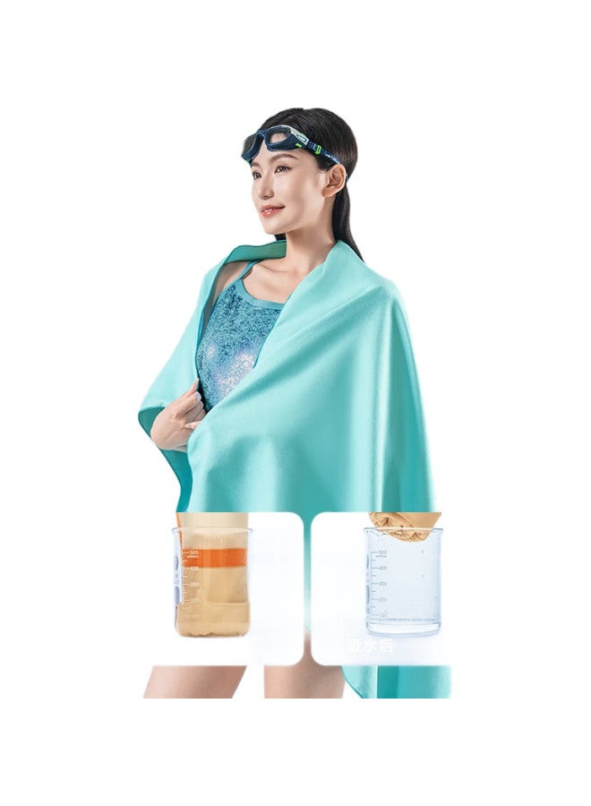 JD.com Jingzao Quick-Drying Absorbent Bath Towel, Swimming Sports Beach Hot Spring Absorbent Towel Quick-Drying Towel, Macaron Blue, 80*130Cm - Image 1