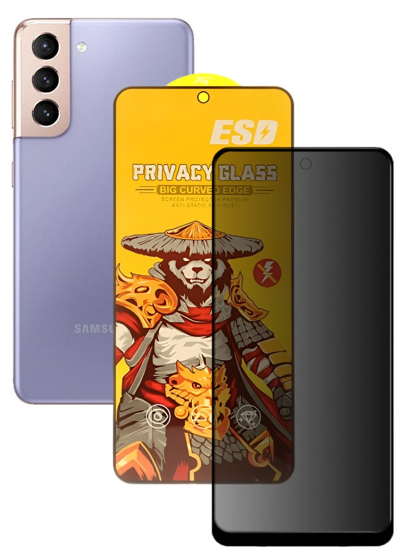 ESD Tempered Dustproof Privacy Glass Screen Protector Compatible For Samsung Galaxy S21 Plus - Image 1