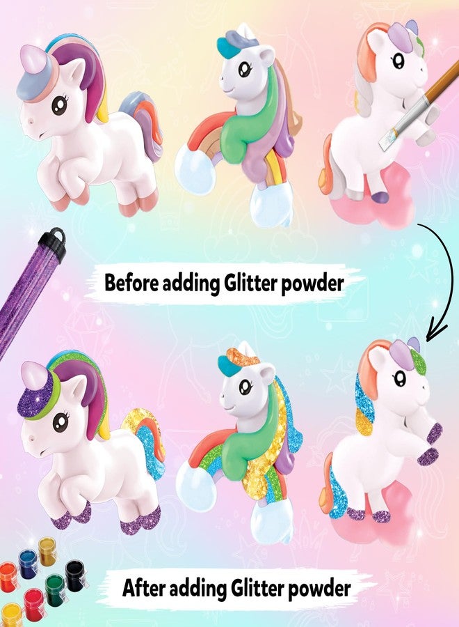 Little Berry DIY Art and Craft Items | Magical Unicorn Craft Kit | Make 6 Glitter Fridge Magnets | Painting Art and Craft Set for 3-10 Year Old Girls and Boys | DIY Kit for Kids - Image 4