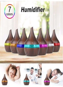 YOMNA Top Fill Cool Mist Humidifier & Essential Oil Diffuser – 300ml Ultra-Quiet Air Humidifier with 7-Color LED Night Light, Auto Shut-Off, Adjustable Mist – Perfect for Home, Bedroom, Office, Baby Room, Yoga & Relaxation  - Image 1