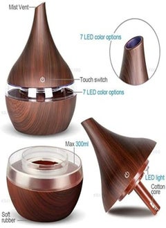YOMNA Top Fill Cool Mist Humidifier & Essential Oil Diffuser – 300ml Ultra-Quiet Air Humidifier with 7-Color LED Night Light, Auto Shut-Off, Adjustable Mist – Perfect for Home, Bedroom, Office, Baby Room, Yoga & Relaxation  - Image 2
