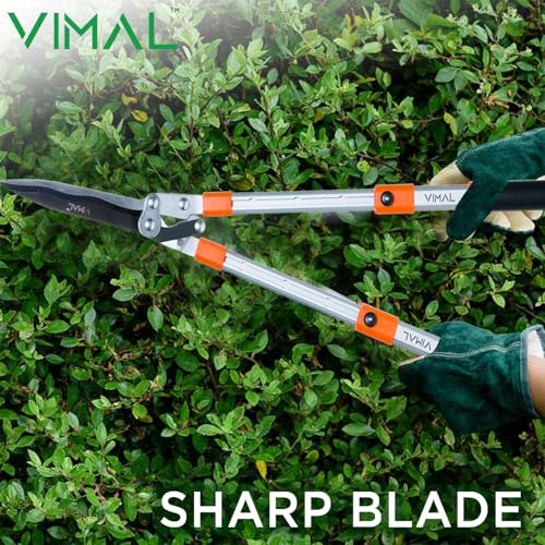Vimal Extendable Hedge Shears Wavy Blade Telescopic Hedge Trimmers Shock Absorbing Bumpers Garden Clippers Professional Pruners Hand Loppers - Multicolor - Image 4