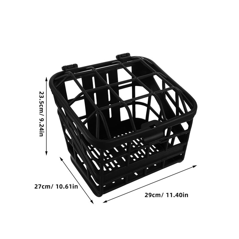 GALPADA Plastic Front Bike Basket with Lid Weather Resistant Easy Install Grocery Holder Gray - Image 3