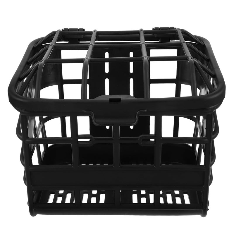 GALPADA Plastic Front Bike Basket with Lid Weather Resistant Easy Install Grocery Holder Gray - Image 2