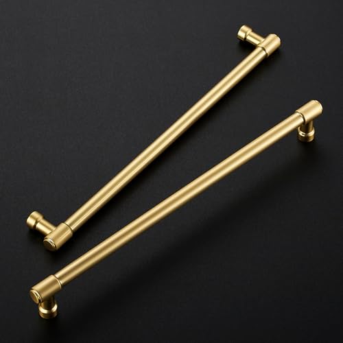 JOY DECOR 5 Pack 10 Inch Brushed Gold Cabinet Handles Modern Dresser Drawer Pulls Kitchen Cabinet Hardware for Cupboard Door Handles - Image 3