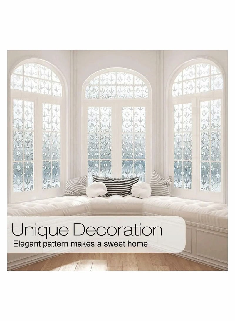 SYOSI Privacy Window Film, Non Adhesive Frosted Glass Film Sun Blocking Window Sticker Self Static Cling Decorative Glass Film for Home Kitchen Living Room, Removable, Reusable, Anti UV (15.7 x 78.7 Inch) - Image 4