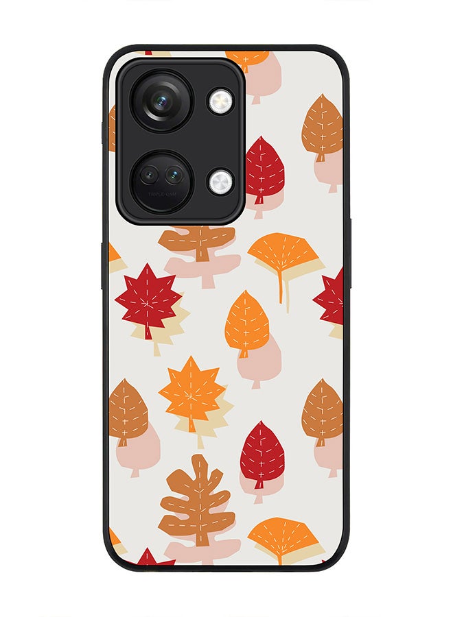 Stylizedd Rugged Black edge case for ONEPLUS NORD 3 5G / OnePlus Ace 2V, Slim fit Soft Case Flexible Rubber Edges Anti Drop TPU Gel Thin Cover -  Autumn Scribble - Image 1