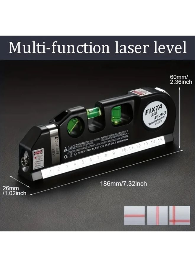 Black Laser Level Line Tool Multipurpose Standard Cross Line Laser Level Kit - Image 5