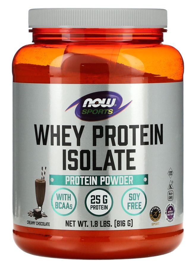 now Sports Whey Protein Isolate Creamy Chocolate 1.8 lbs (816 g)