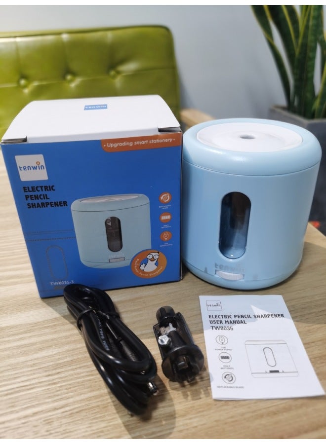 tenwin Electric Pencil Sharpener Student Semi-automatic Pencil Sharpener Tw8035 - Image 1