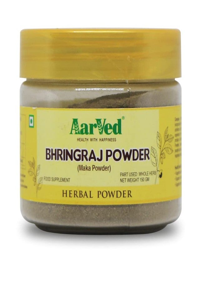 AarVed Bhringraj Powder for Hair Growth (150g, Pack of 1) Pure Ayurvedic Herb No Parabens, No Gluten & No Additive- Internationally Certified - Image 1