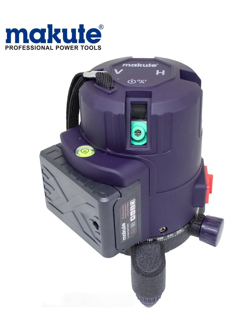 makute 3 Line Green Laser Level, with 2 Batteries, ISO 9001 Quality Certificate - Image 5