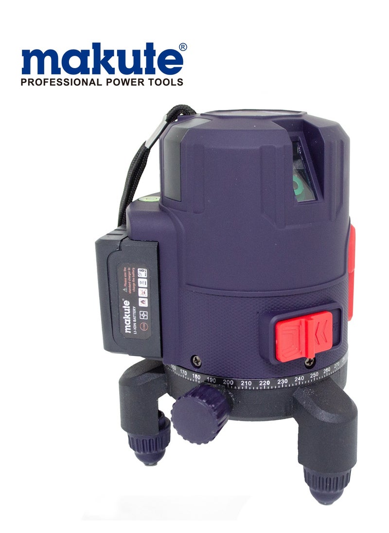 makute - 3 Line Green Laser Level, with 2 Batteries, ISO 9001 Quality Certificate - Image 1
