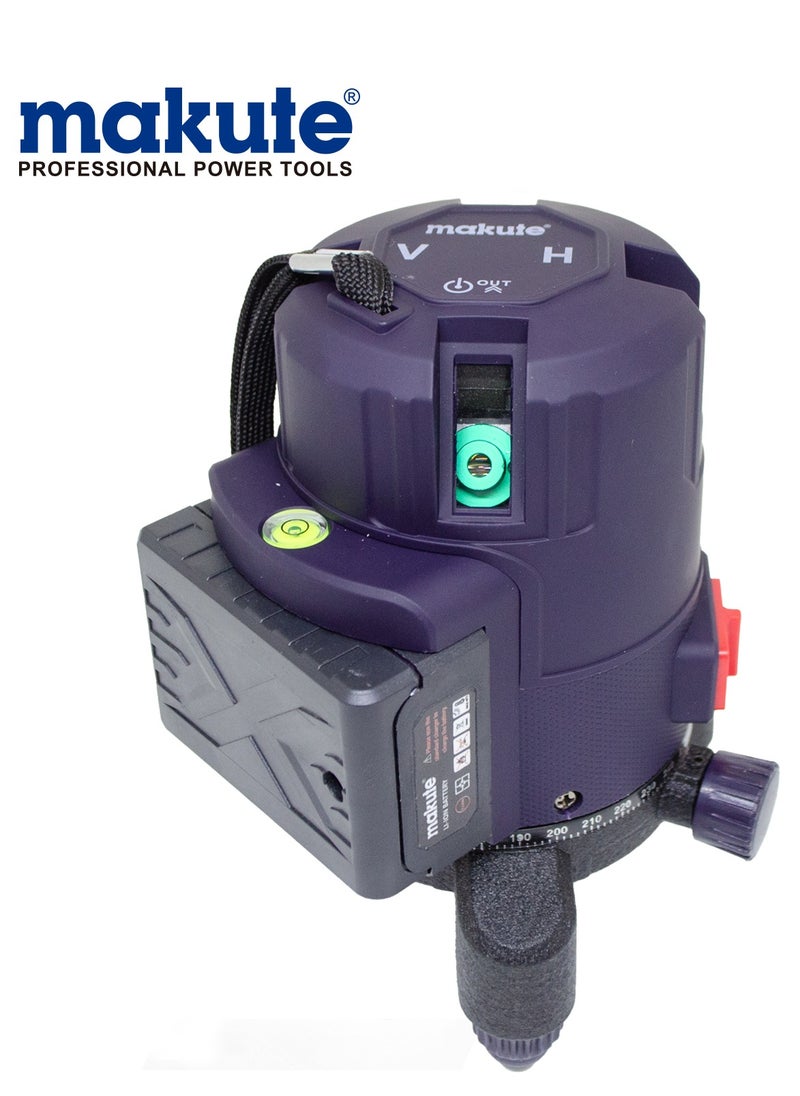 makute - 3 Line Green Laser Level, with 2 Batteries, ISO 9001 Quality Certificate - Image 1