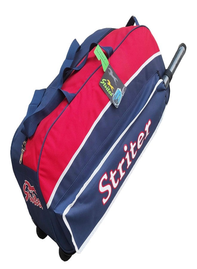 Striter® Cricket Kit Bag with Rolling Wheels - Large 30 Inch Heavy Duty - Red (Bag Only/Colors of Bag May Vary) - Image 1