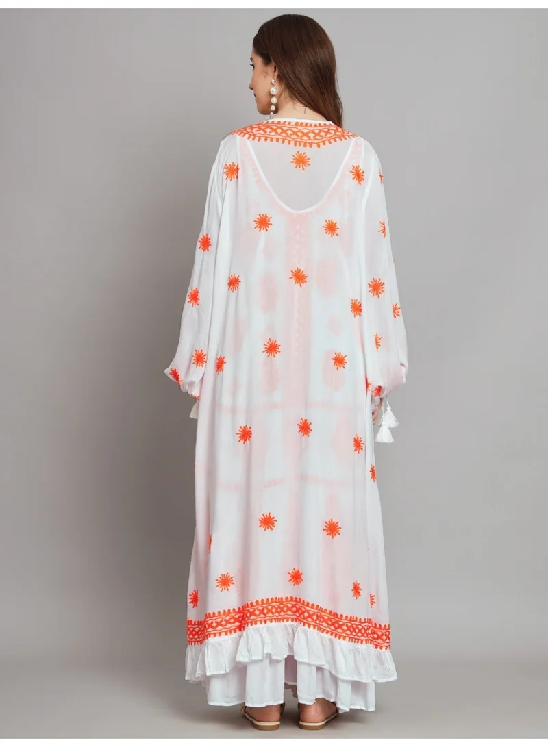 Alaya Hand Embroidered Chikankari Modal Kaftan-AL3605