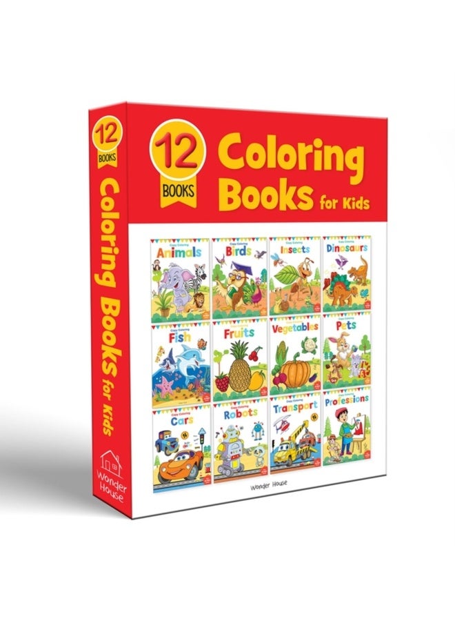 Coloring Books Box Set: Pack of 12 Copy Color Books For Children 