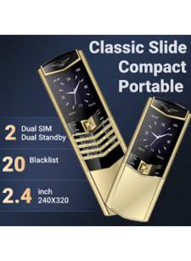 Hope V888 Pro Dual SIM Mobile Phone, 1500mAh, 2G Network, MP3 Player, Bluetooth, Radio, Social Media, Gold - Image 3