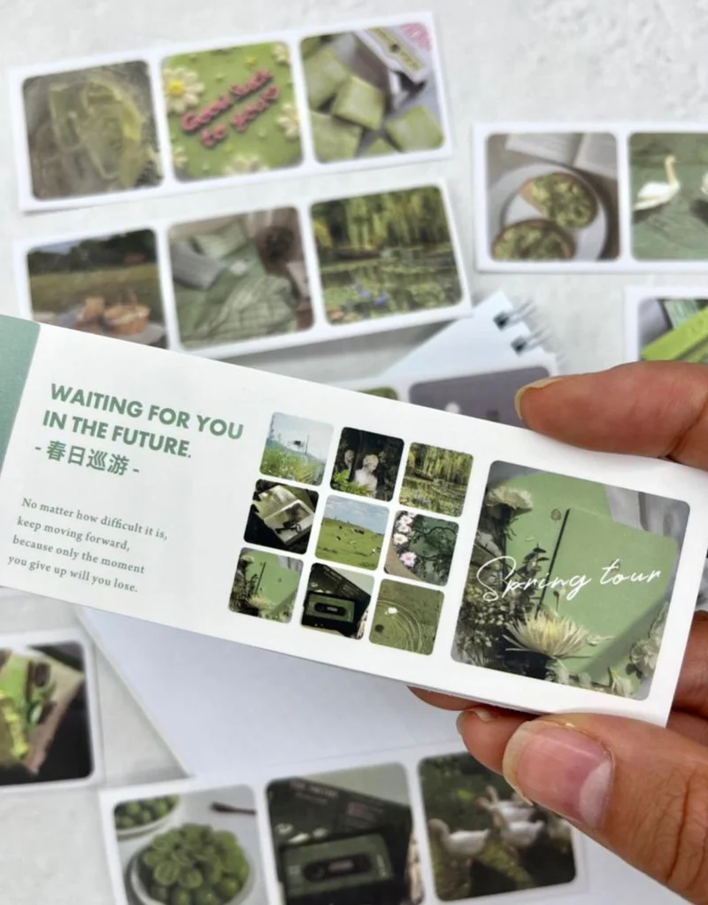 Kağıt Gemi Dükkan Waiting For You Green Notebook Sticker / Decal / Bullet Journal / Notebook Decoration / Scrapbook